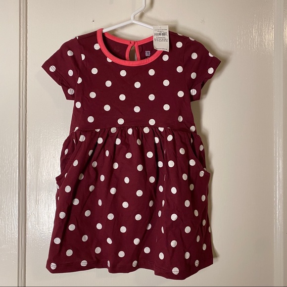 Gap 2T Maroon Polka Dot Dress - Picture 6 of 6